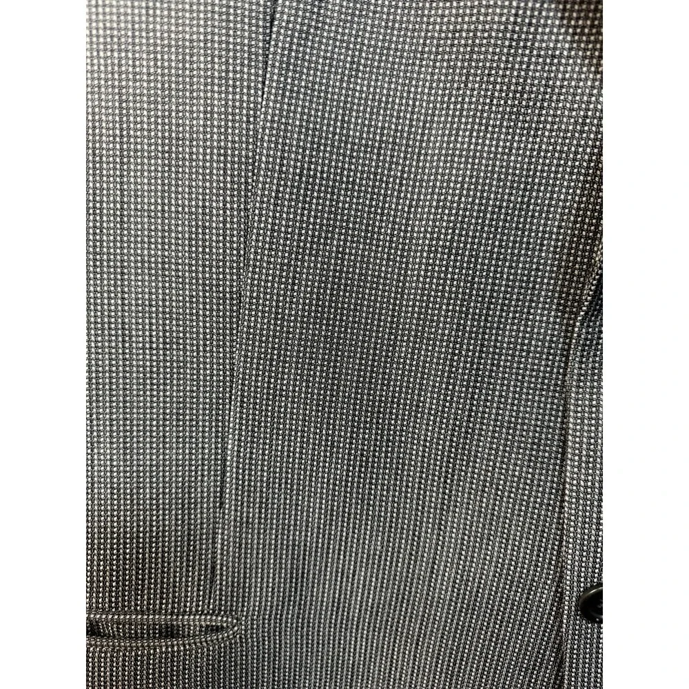 Armani Collections 46R Gray Micro Check Mens Wool Sport Coat 2-Button  Italy